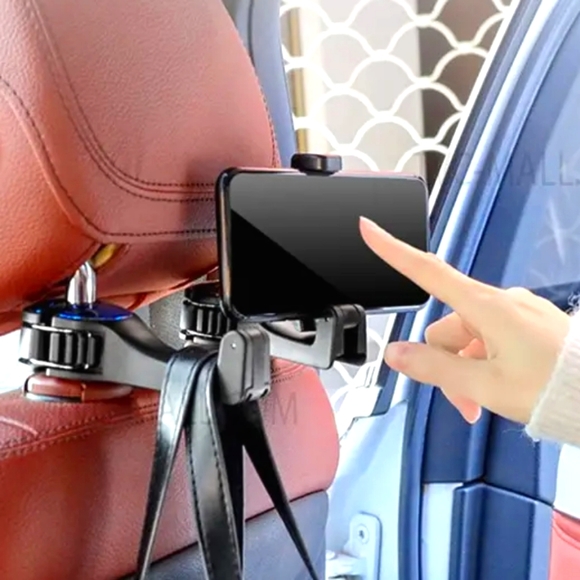 2-Pack Phone & Bags Headrest Holder / Hanger - CS-G02 - Picture 1 of 9